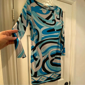 Michael Kors Womens Small Short Mini Tunic Dresss Abstract Art Comfortable  S